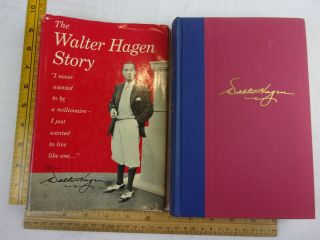 The Walter Hagen Story Hbdj 1956 1st Print Book Hardcover Golf The Haig