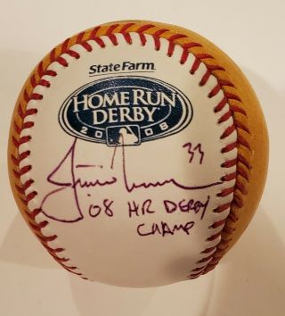 Justin Morneau Signed Rawlings Official 2008 All - Star Home Run Derby Ball