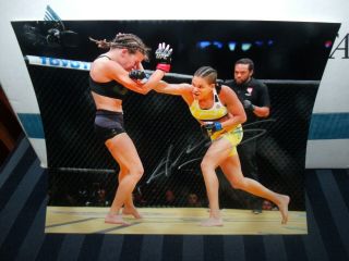 Amanda Nunez Hand Signed Fight W/miesha Tate Color 8 X 10 Photo