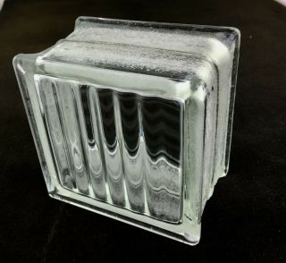 Reclaimed Vintage Architectural Glass Building Block - - Pattern
