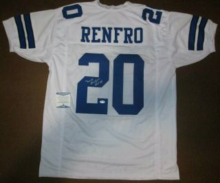 Mel Renfro 20 Hof Dallas Cowboys Auto Autographed Signed Football Jersey Beckett