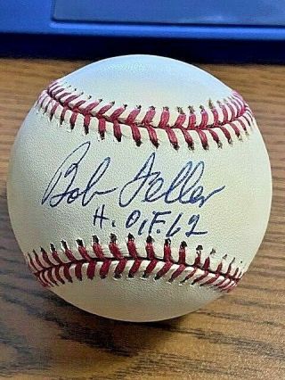 Bob Feller 2 Signed Autographed Oal Baseball Indians " Hof 62 " Jsa