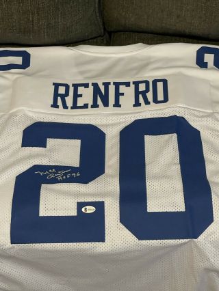 Mel Renfro Hof 96 Dallas Cowboys Autographed Signed Football Jersey Beckett