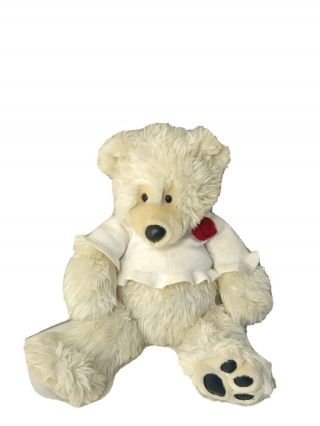 Vintage Build A Bear 1997 Large Polar Bear Rare Fluffy Stuffed Animal Plush Toy