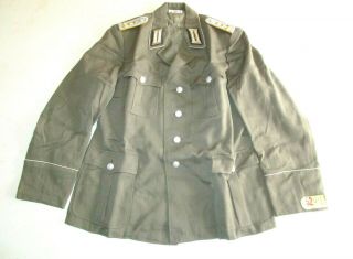 Vintage East German Military Gray Army Officer Coat Uniform Jacket Nva G52 - 1