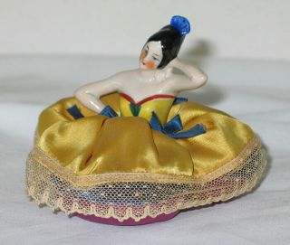 Vintage Antique Porcelain Half Doll Art Deco Spanish Dancer - Skirt