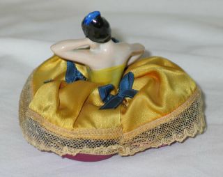 Vintage Antique Porcelain Half Doll Art Deco Spanish Dancer - Skirt 3