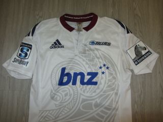 Auckland Blues North Harbour Rugby Jersey Shirt Sewn Retro Vintage M Adidas Rare