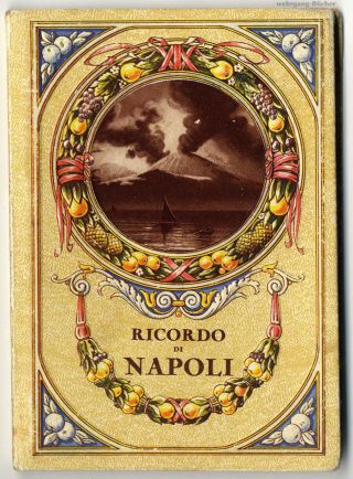 Ricordo Di Napoli: Leporello Mit Einem Großen Panorama Um 1900