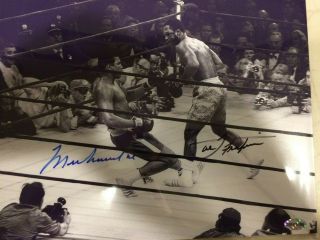 Autograph Muhammad Ale,  Joe Frazier 8x10 B&w Photo W/coa