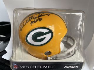 Willie Davis Signed Green Bay Packers Mini Helmet Auto Hof Tristar