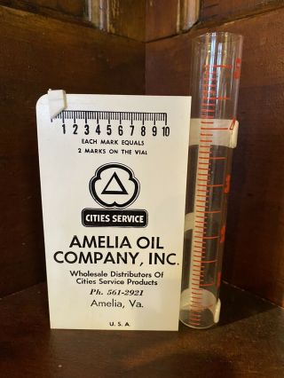 Vintage Cities Service Rain Gauge Amelia Oil Company Inc Va W/box Gas