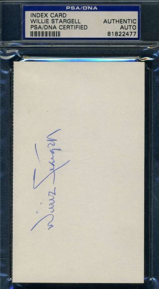 Willie Stargell Psa Dna Autograph Hand Signed 3x5 Index Card