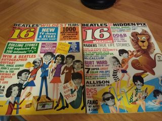 Vintage 16 Magazines - Beatles,  Stones - Beatles Wildest Years.  Nov.  1964,  Sep 1966