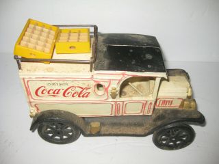 Vintage Coca Cola Cast Iron Delivery Truck With 2 Coke Cases Heavy 5 Lbs