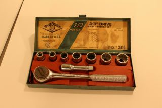 Vintage Thorsen 10 Piece 3/8 " Socket Wrench Set