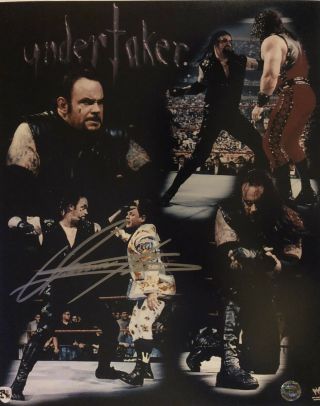 Mark Calaway The Undertaker 7 Time World Champ Wwe Hand Signed 8x10 W/ Holo