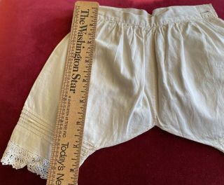 Antique Cotton Pantaloons For French / German Bisque Doll 2