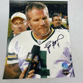 Green Bay Packers Brett Favre Authentic Signed 8x10 Photo W/ Favre Holo &