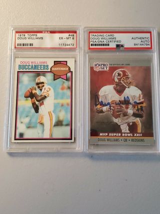 1979 Topps Doug Williams Rc Psa 6 And Pro Set Pda/dna Buccaneers Signed Auto