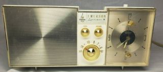 Vintage Emerson Lifetime Iii Tube Clock Am Radio Model 31l06