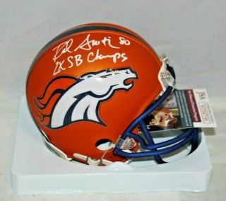 Rod Smith Autographed Signed Denver Broncos Custom Mini Helmet 2x Sb Champ Jsa5