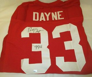 Autographed / Signed Jersey Nfl Wisconsin Badgers Ron Dayne 33 W/