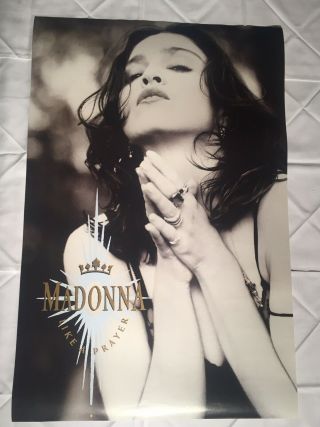 Madonna Vintage Like A Prayer U.  S.  Promo Poster 1989 Sire Records