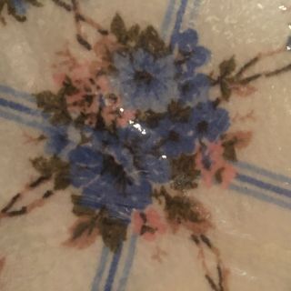 Vtg Fashion Printed Blanket blue floral Preston USA Twin - Full Bed NOSWT NIP 3
