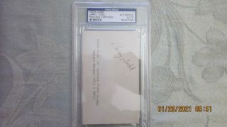 Larry Todd Oakland Raiders Signed Index Card Encapsulated With Psa/dna