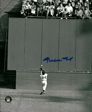 Willie Mays Signed 8x10 Photo Autograph The Catch Say Hey Sticker Hof Giants