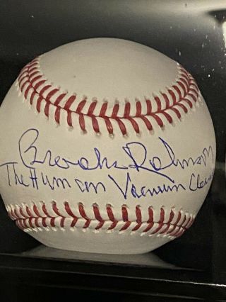 Brooks Robinson Autographed Baseball W/ " Human Vacuum Cleaner " Ins Romlb Orioles