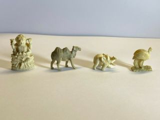 Vintage Chinese Ivory Minature Set Of 4 Figurines