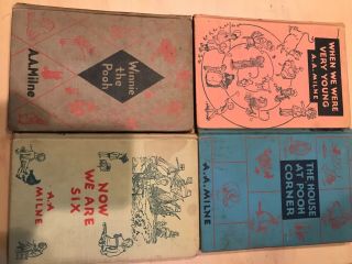A.  A.  Milne Set Of 4 Vintage Books From The 1950’s.