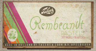 Vintage Talents Rembrandt Pastel Wood Box Set /mixed Pastels - Grumbacher Pastel