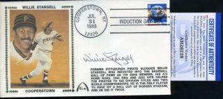 Willie Stargell Psa Dna Autograph Hand Signed 1988 Hof Fdc Cache