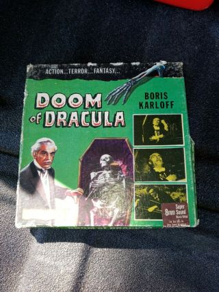 Castle Films Horror Doom Of Dracula Boris Karloff 8mm Vintage 8mm Film