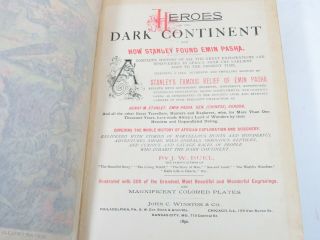 Heroes of the Dark Continent - Africa,  History (1890,  Hardcover) Illustrated 3