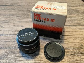 Vintage Smc Pentax - M 50mm F/1.  4 Lens W/ Box