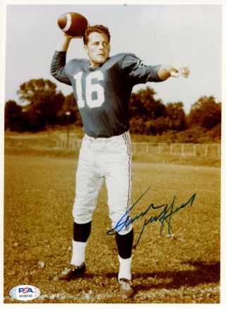 Frank Gifford Ny Giants Hof Signed/autographed 8x10 Photo Psa/dna 154455
