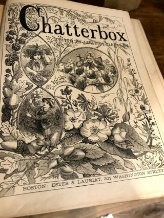 Chatterbox 1878 Antique Book,  Hardcover,  Vintage,  Illustrated,  Children ' s Story 3