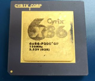 Vintage Cyrix 6x86 - P200 Gp Cpu