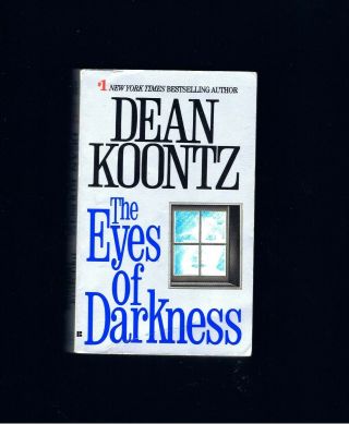 Rare Vintage Dean R.  Koontz The Eyes Of Darkness Wuhan 400 Virus Ex.  Cond