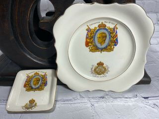 Antique 1937 L & Sons Hanley England H.  M.  King Edward Viii Coronation Plate
