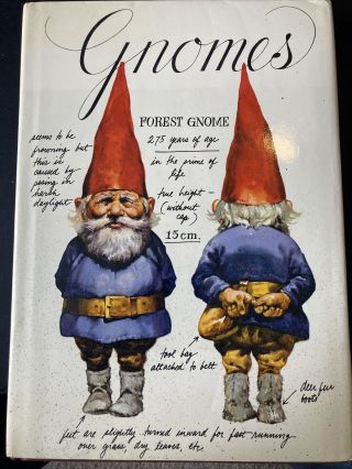 Vintage 1976 Gnomes Book By Rien Poortvliet & Wil Huygen Illustrated Unieboek