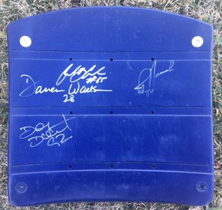 Dallas Cowboys Texas Stadium Autographed Seat Signed By 4 Novacek Woodson