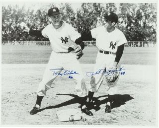 Phil Rizzuto And Tony Kubek Signed Photo 16 X 20 " Loa Jsa York Yankees