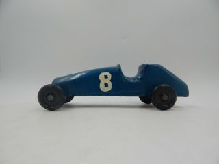 Vintage Pinewood Derby Wooden Race Car Boy Scouts Blue 8