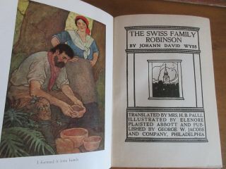 Old THE SWISS FAMILY ROBINSON Book JOHANN DAVID WYSS SHIPWRECK ISLAND ADVENTURES 2