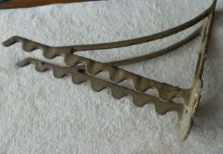Vintage Antique Cast Iron Wall Mount Tool Hanger 90 Degree Angle